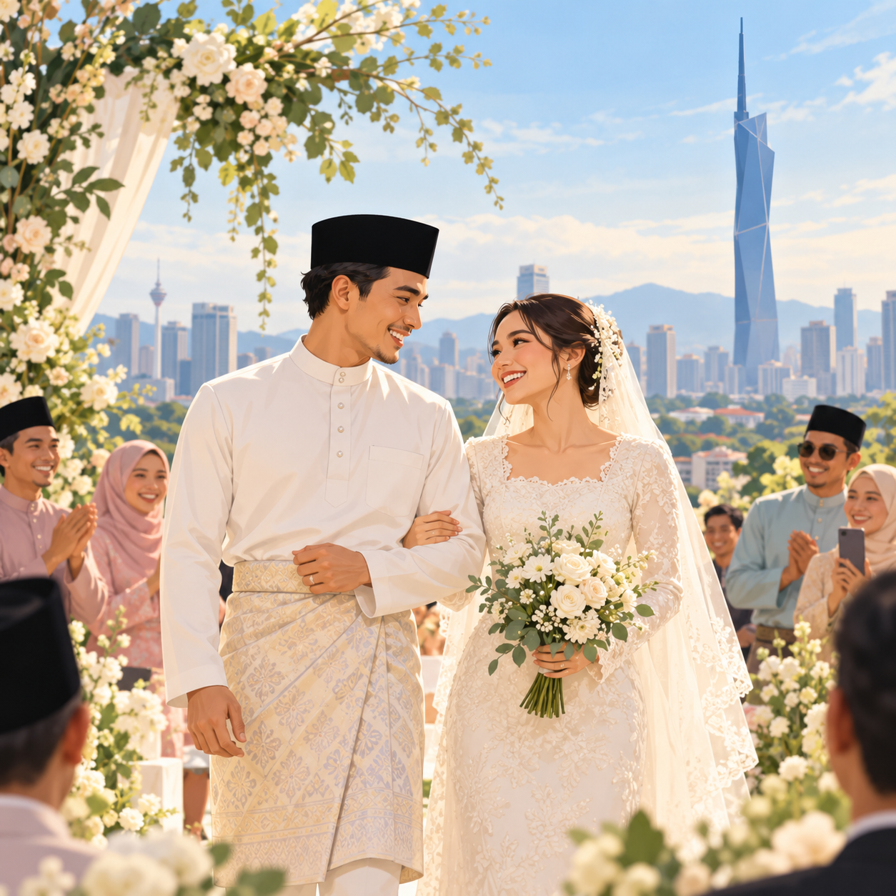 马来西亚政治人物赛沙迪与歌手贝拉正式结婚