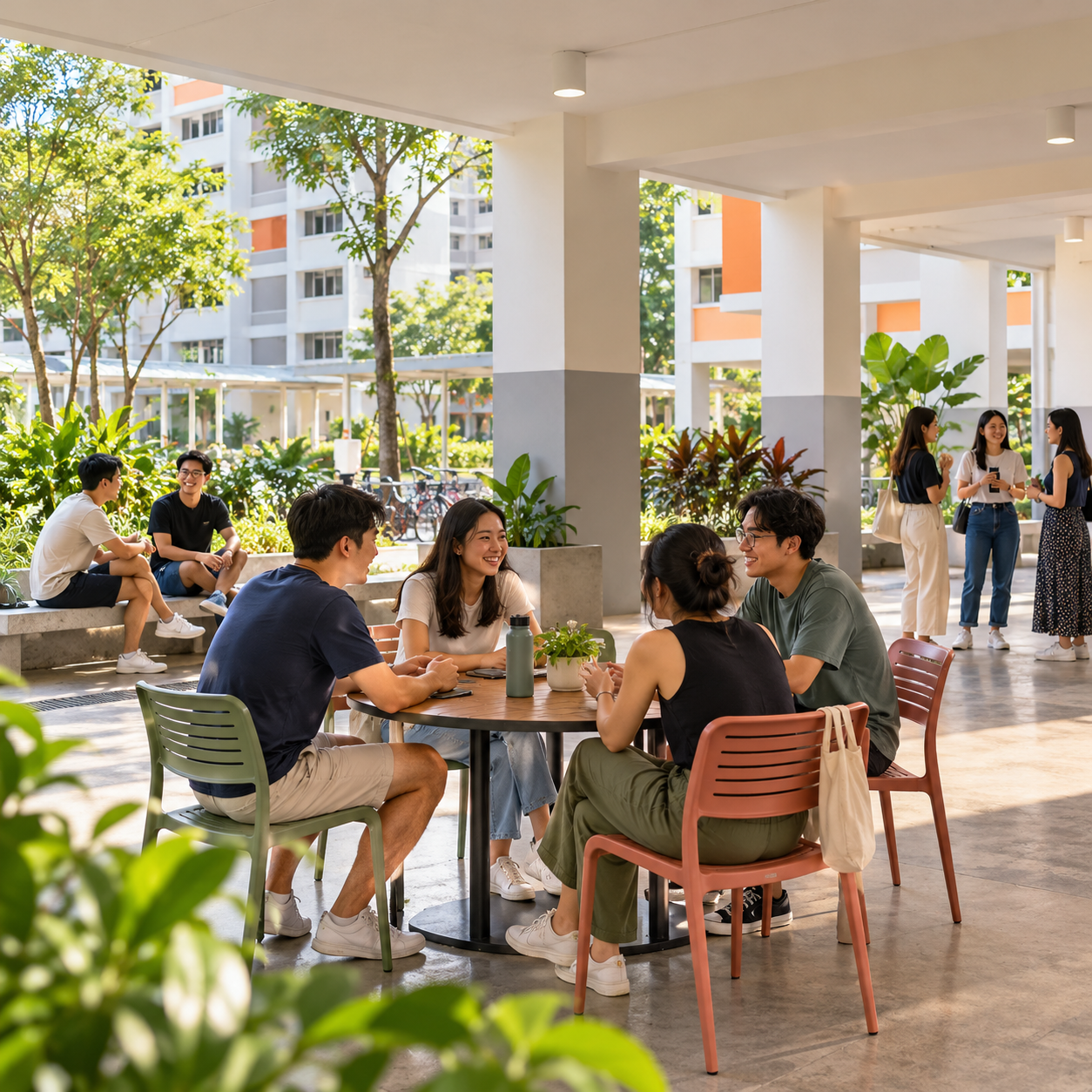 忠邦组屋底层改建青年交流空间