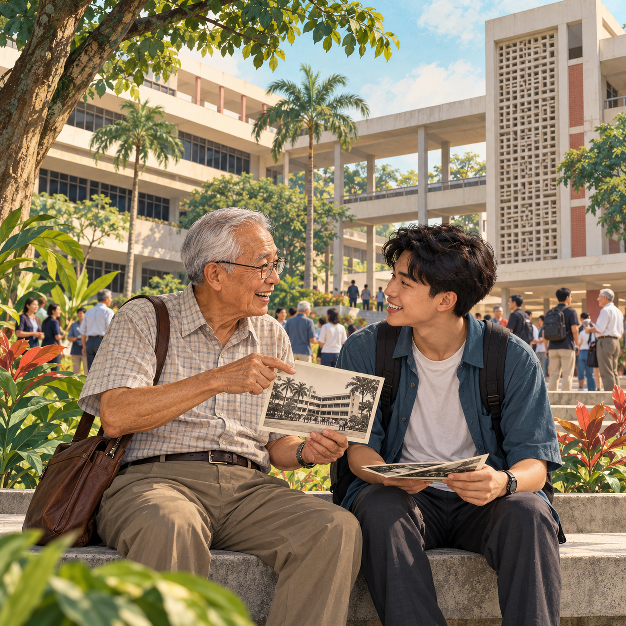 旧校区重建前，数代新加坡理工学院校友重返母校