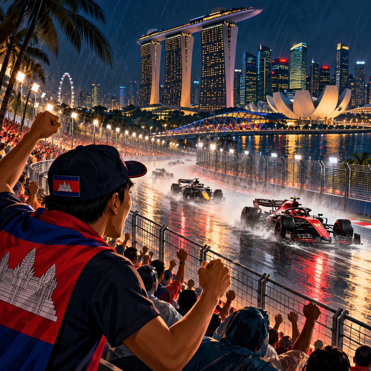 柬埔寨车迷飞抵新加坡看F1：每一分钱都值得