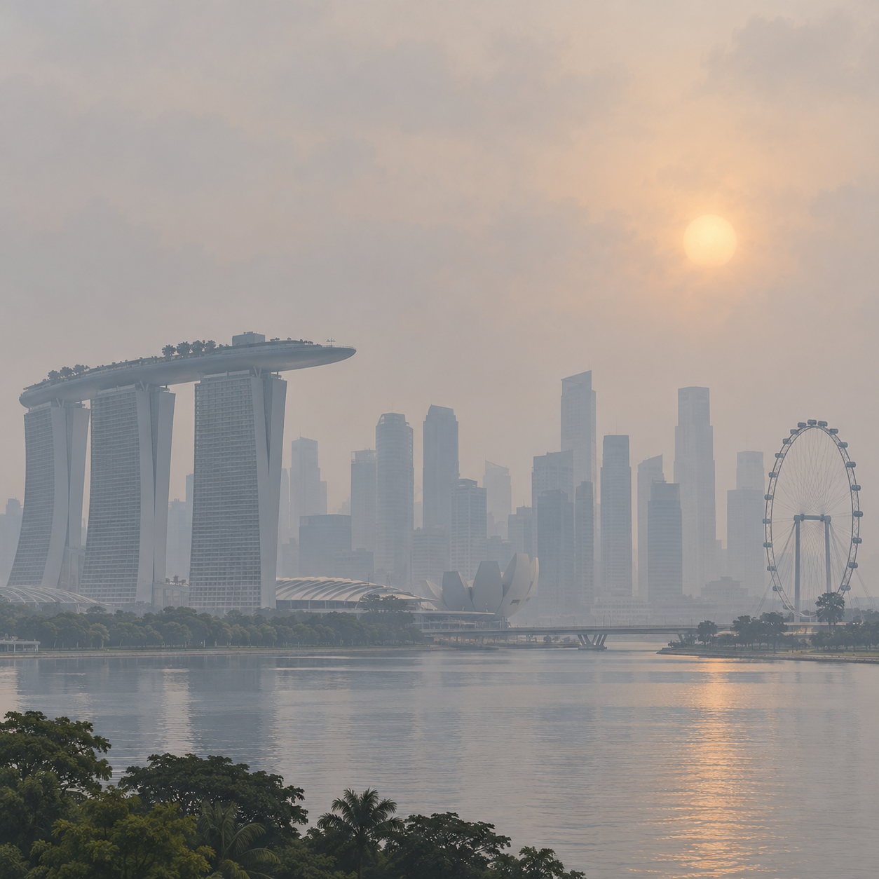 新加坡多地空气质量处于不健康水平，烟霾持续