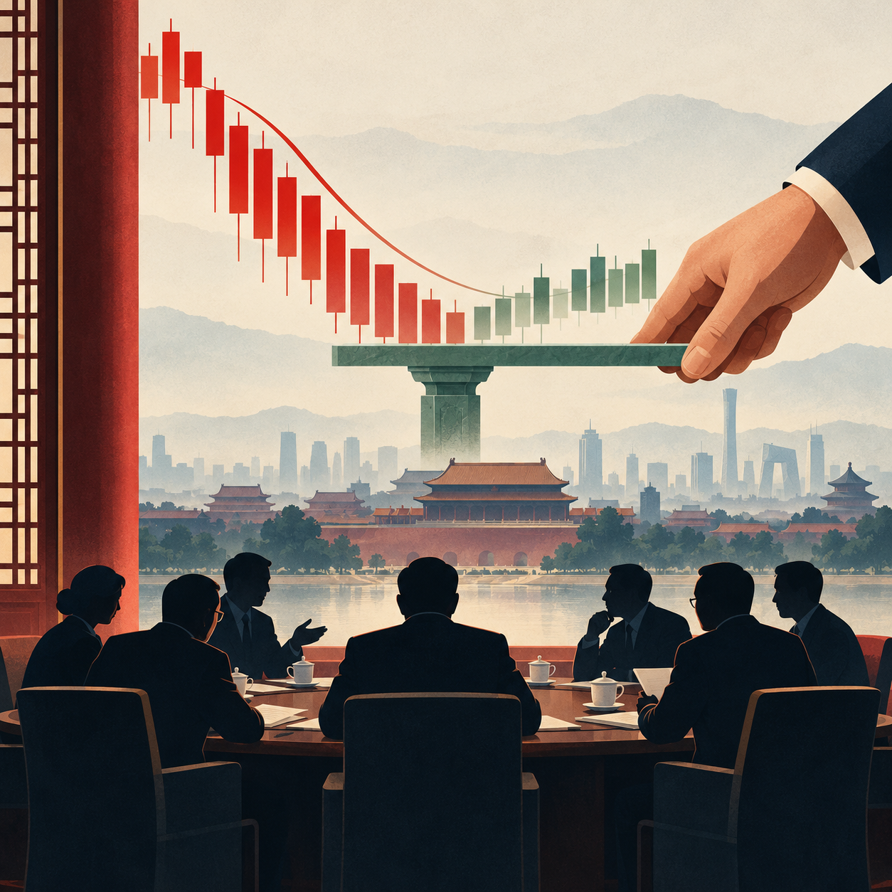 中国股市承压，证监会听取稳市建议
