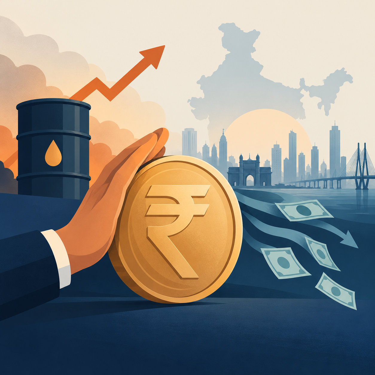 油价高企与资金外流考验印度卢比反弹