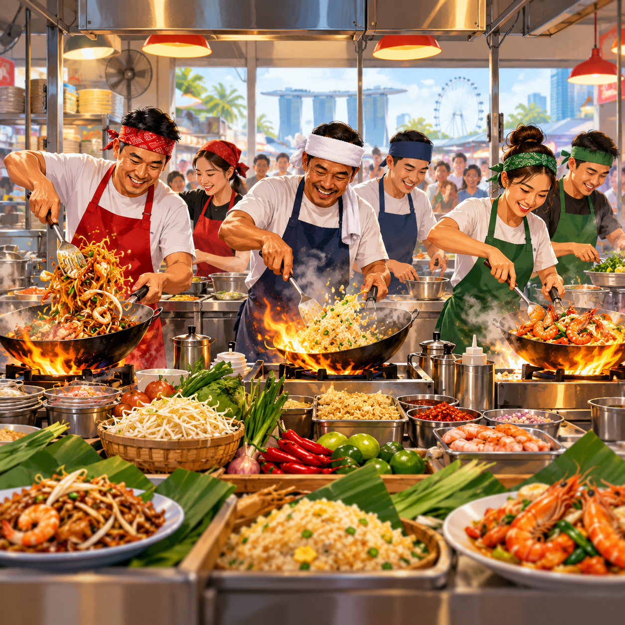 Mediacorp新节目《King Of Culinary: Woks Up》让小贩组队争冠