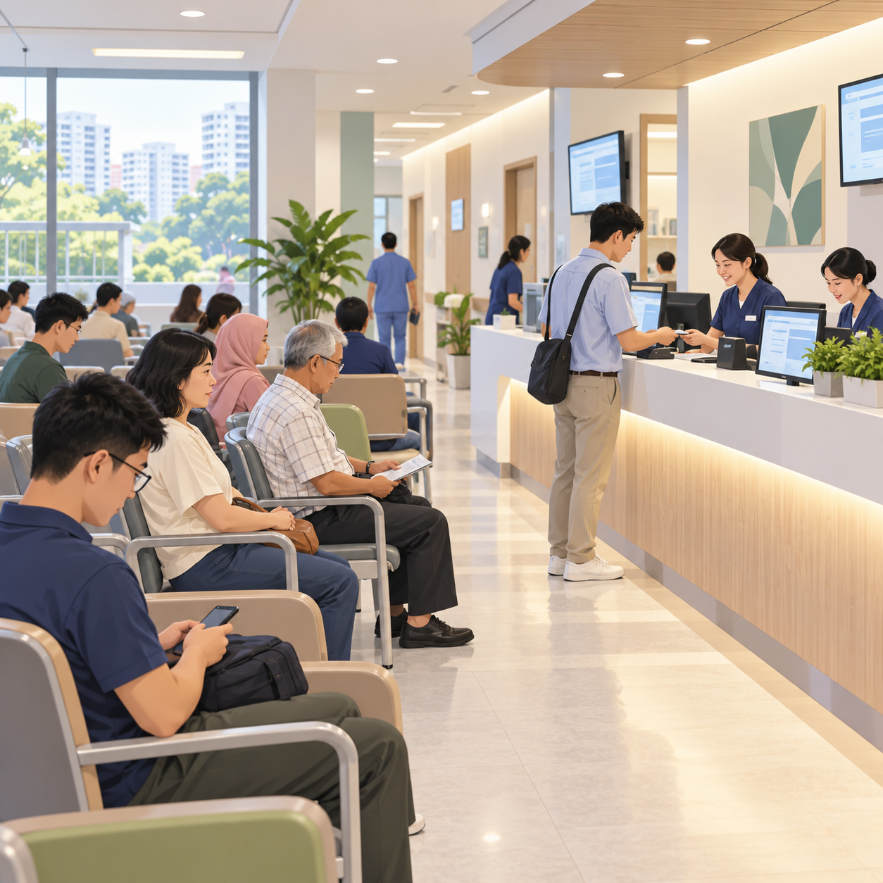 公共医疗系统故障后隔天 民众提早到诊所求诊