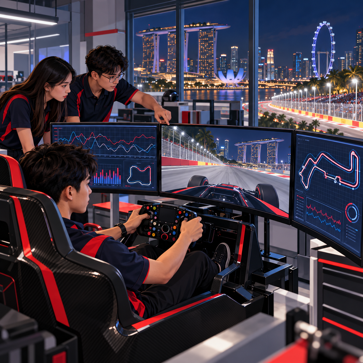 淡马锡理工学院新设实验室 让学生借助F1模拟器分析数据