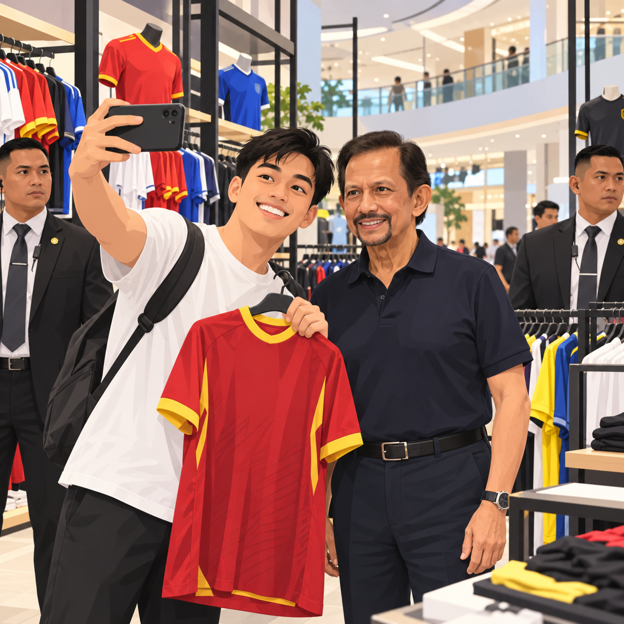 新加坡男子在皇后镇购物中心偶遇柔佛王储，生日翌日前合影