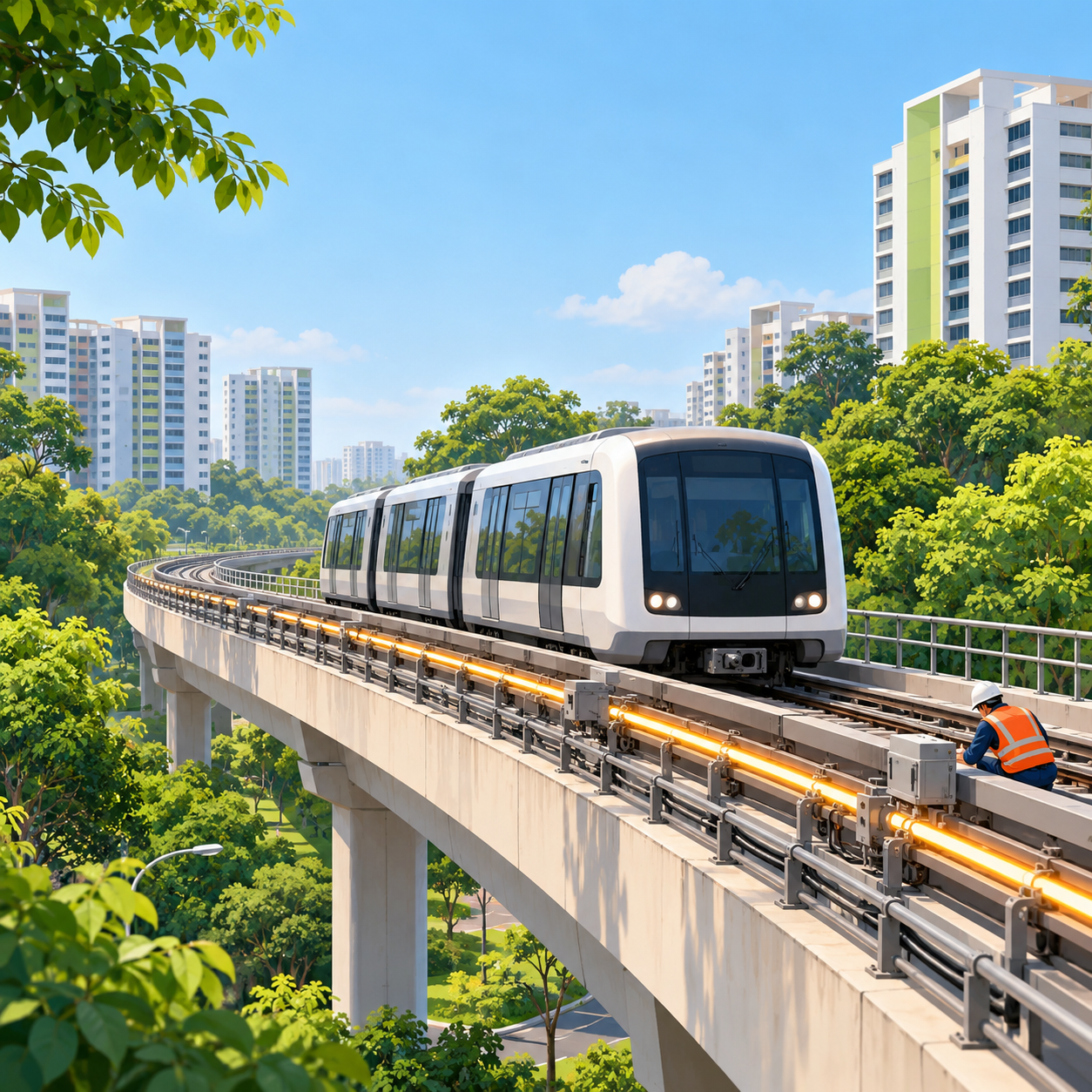 武吉班让轻轨系统升级预计2026年底完成，电源轨更换工程已完成98%