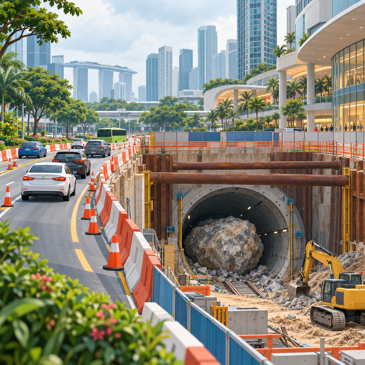 安谷坊周边道路将改道约18个月，地铁隧道施工遇意外障碍