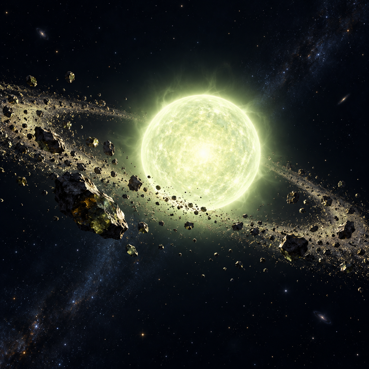 天文学家首次发现呈幽绿色的白矮星