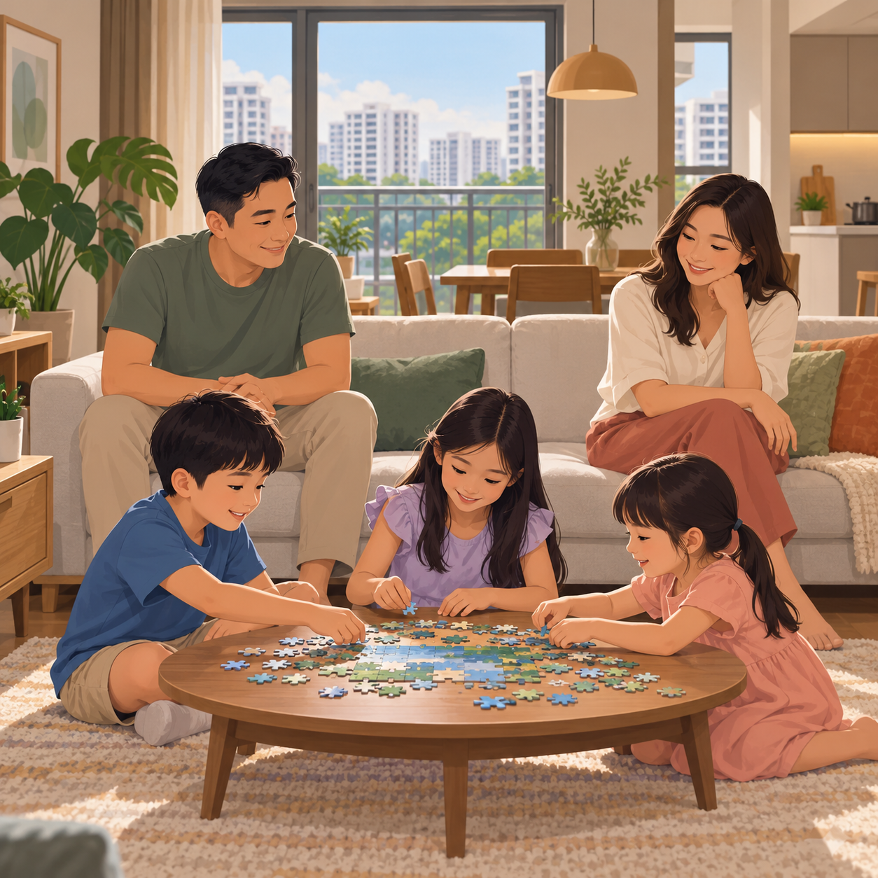 新加坡一对离婚夫妻继续同住，共同抚养三个孩子