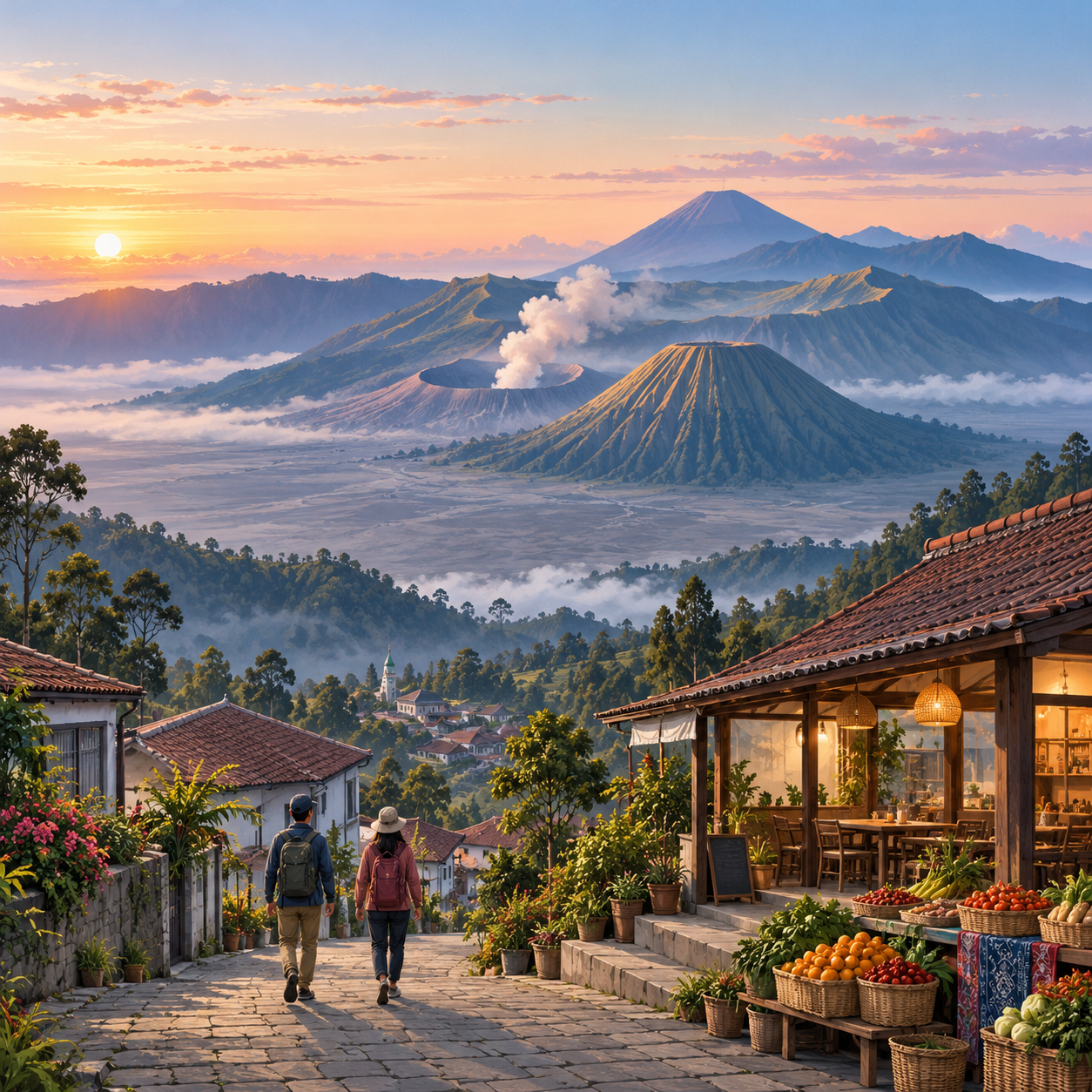 探访布罗莫火山，也走进游客较少的周边小镇