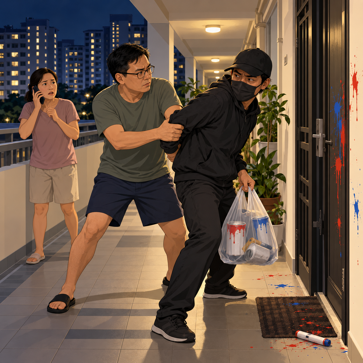 居民制伏携油漆男子 警方侦破三起大耳窿骚扰案
