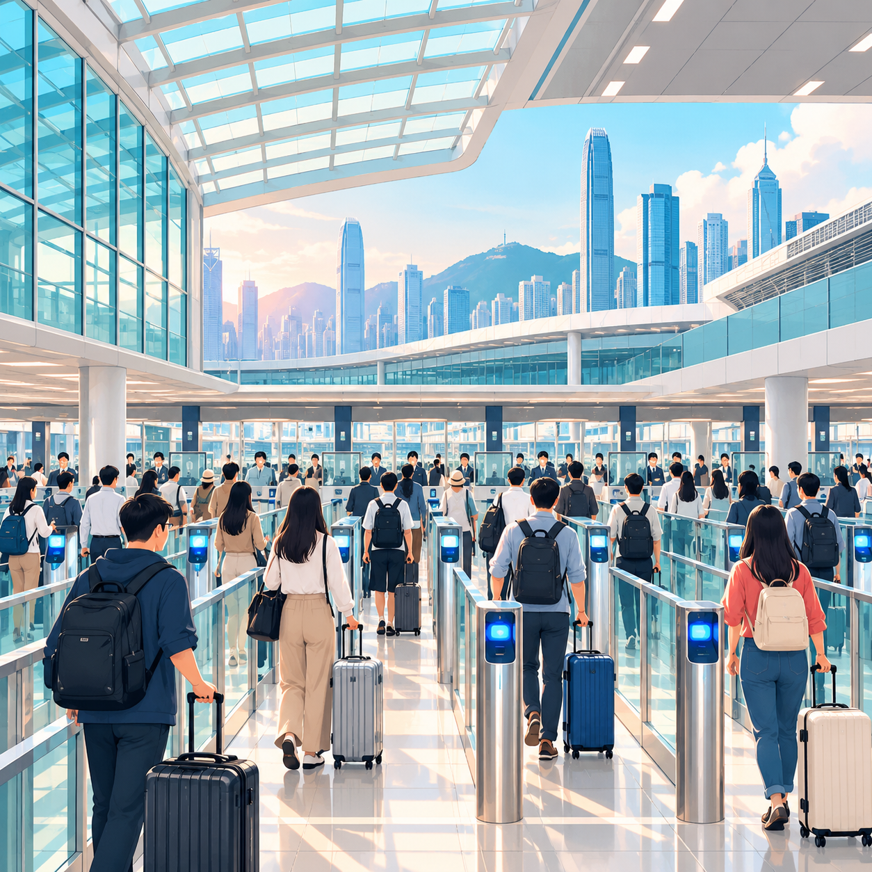 新皇岗口岸开通后日均出入境逾8万人次