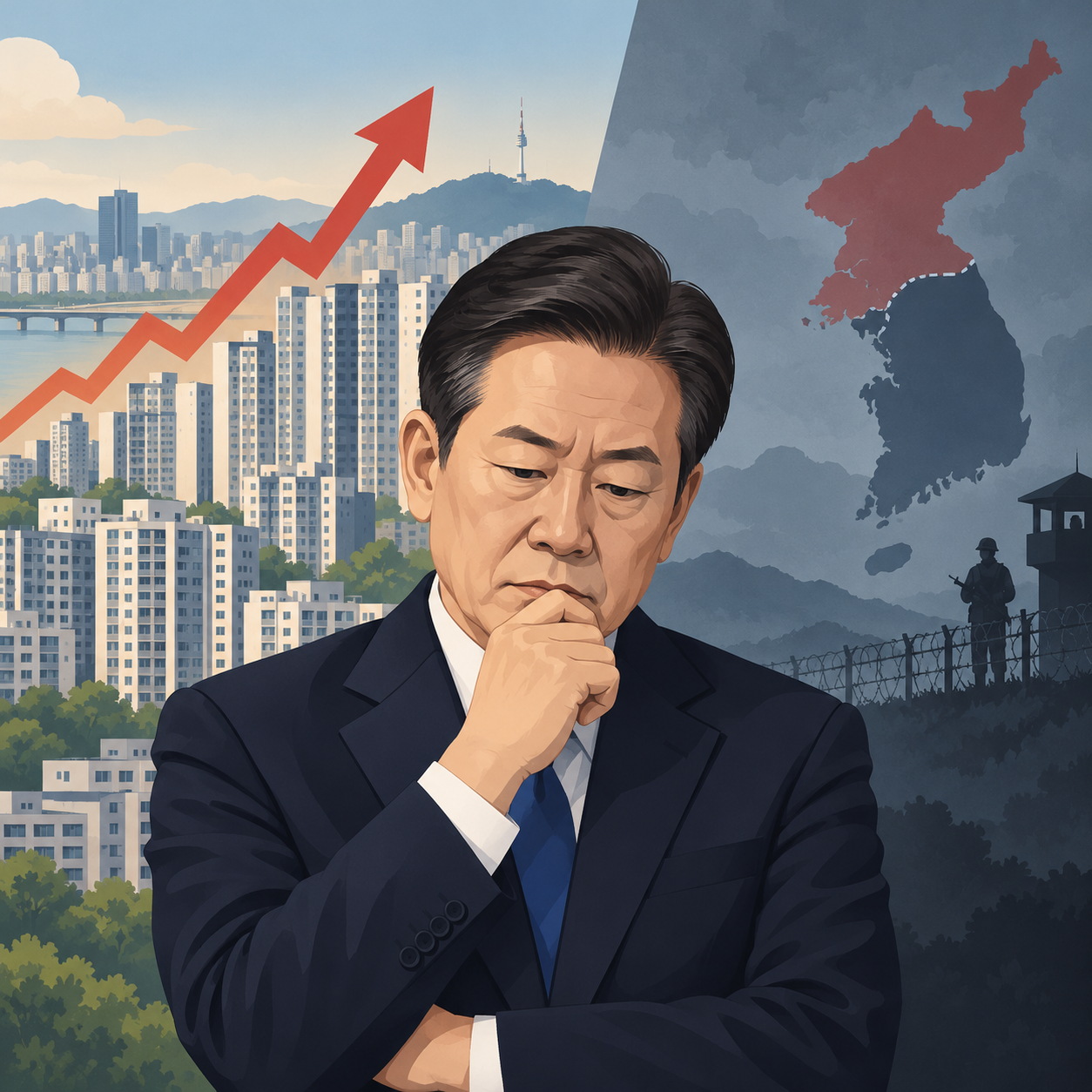 房价与对朝政策受质疑 李在明支持率走低