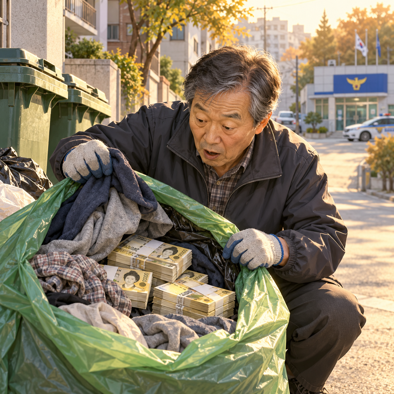 韩国男子垃圾袋中发现2400万新元现金，半年无人认领后获准保留