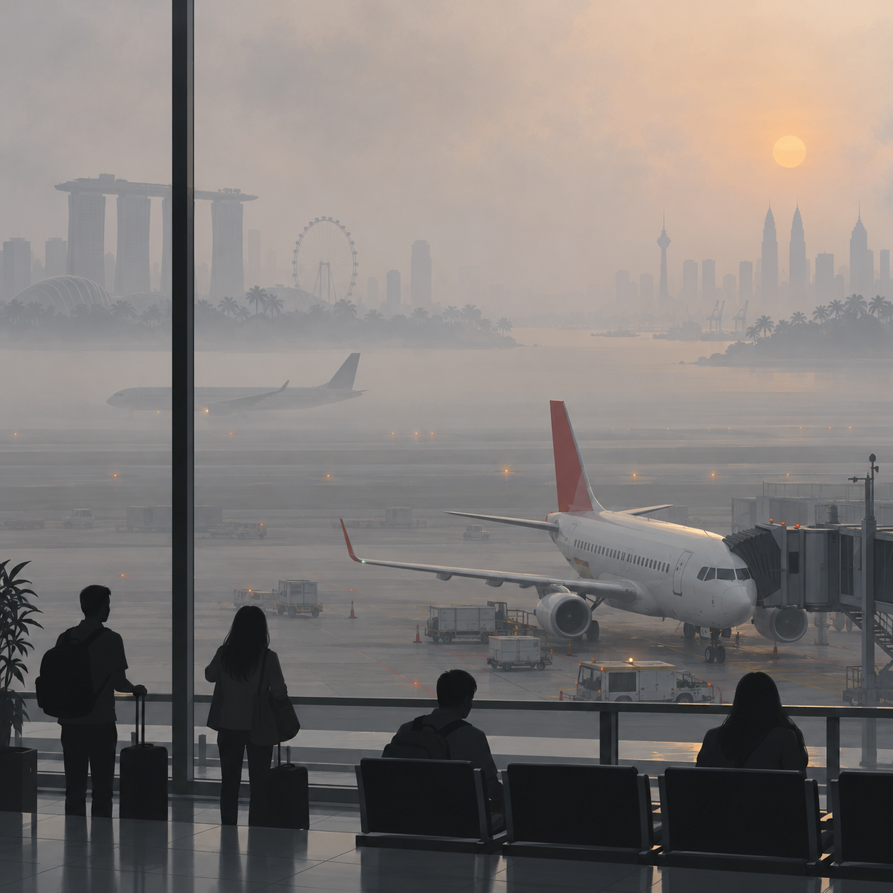 烟霾持续影响航班，萤火虫航空停飞梳邦至实里达航线至10月19日