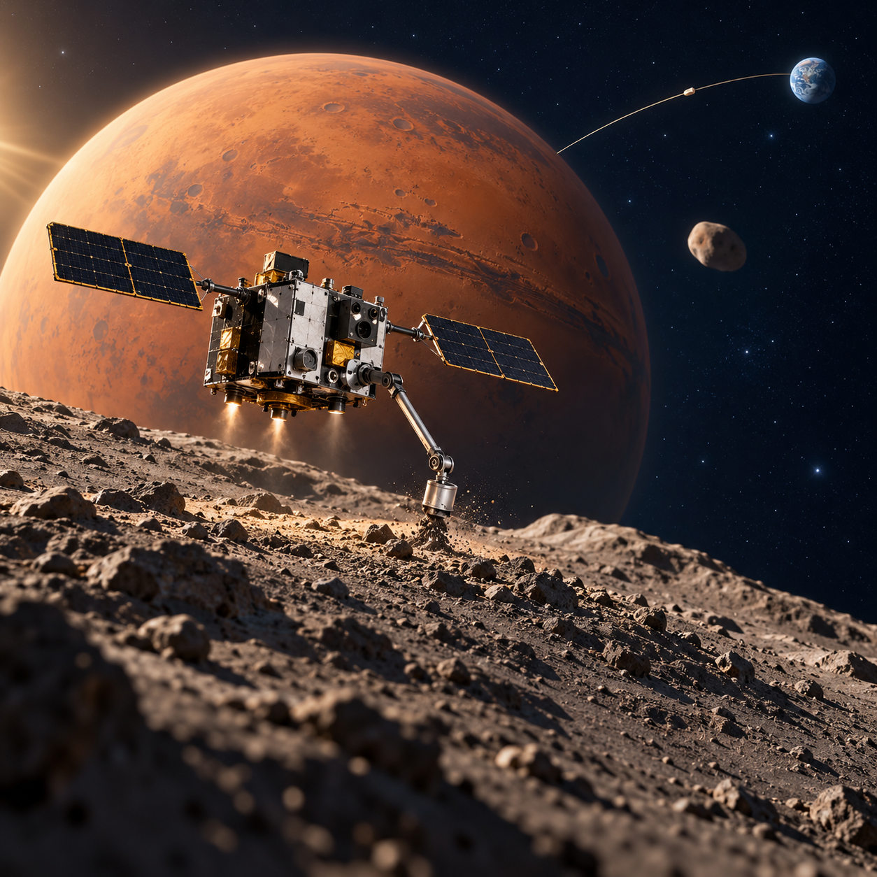 日本计划发射探测器采集火星卫星样本并带回地球