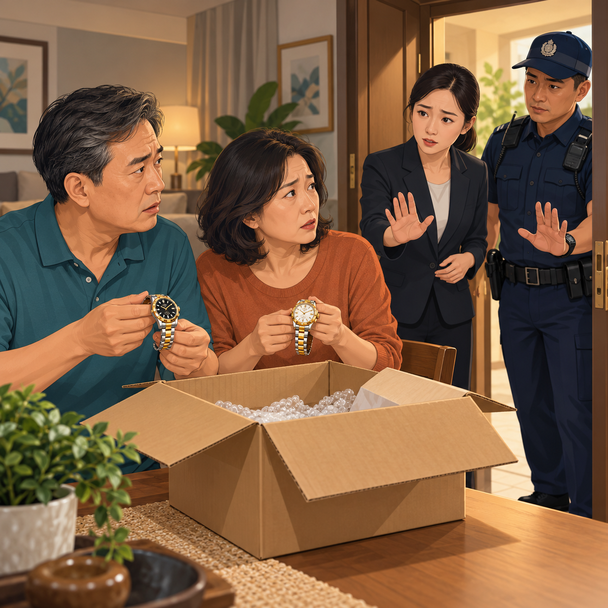 浙江夫妻花67万买劳力士寄给骗子，店员报警及时拦截