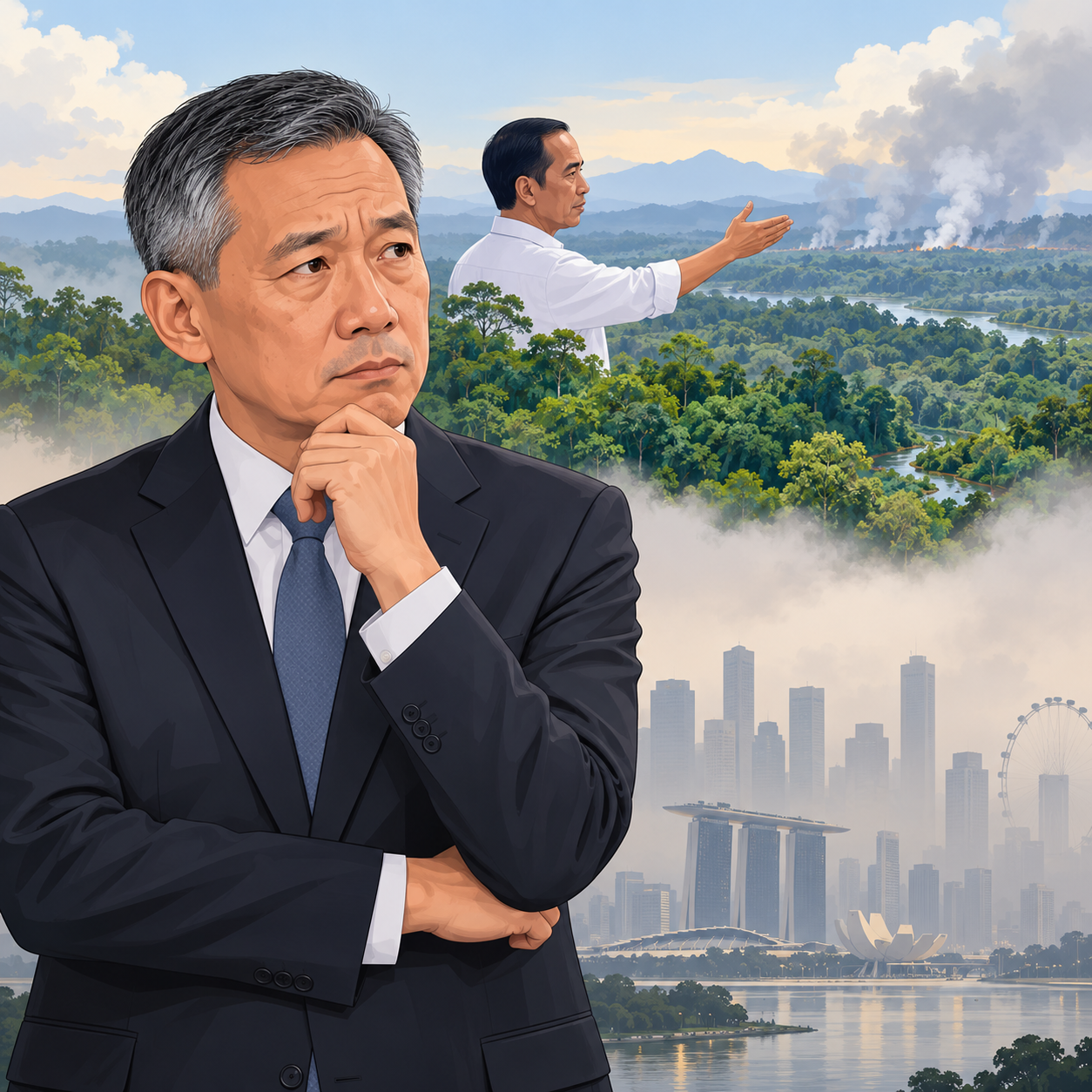 尚穆根对印尼官员“氧气”言论表示失望，欢迎普拉博沃治理烟霾