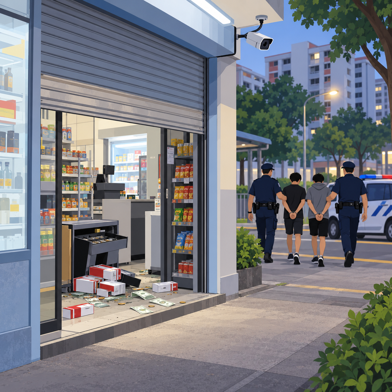 红山路迷你超市失窃案 两名青少年落网