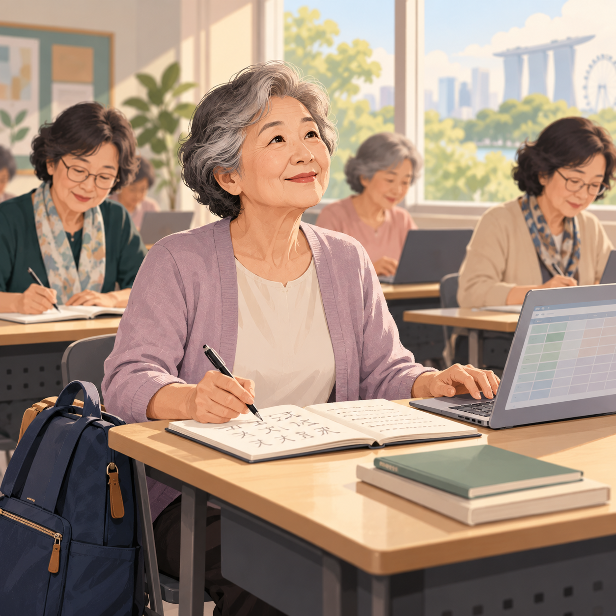 韩国奶奶重返校园学华文、练Excel，74年女子中学面临停办