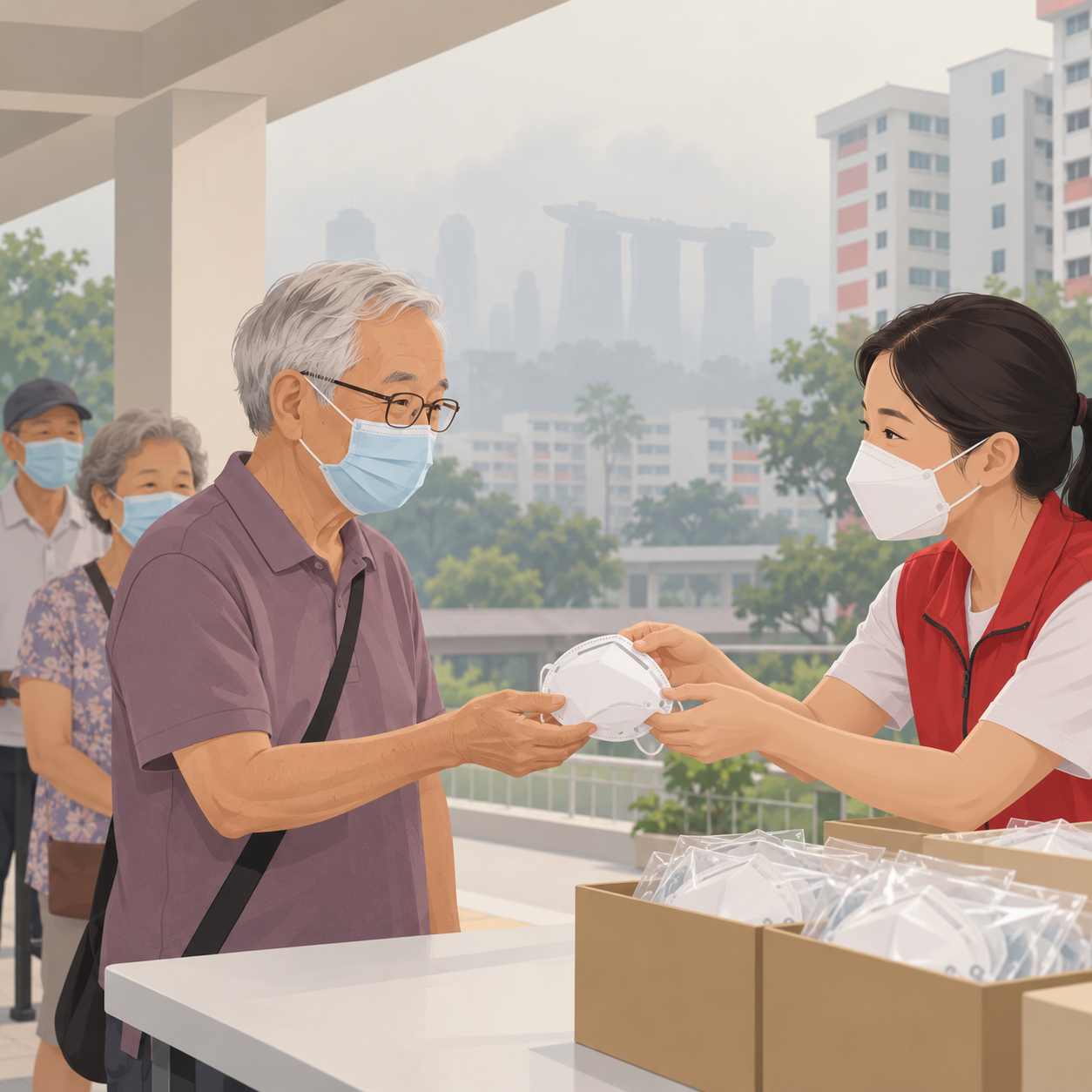 新加坡第二轮N95口罩派发将于10月23日启动，年龄门槛降至60岁