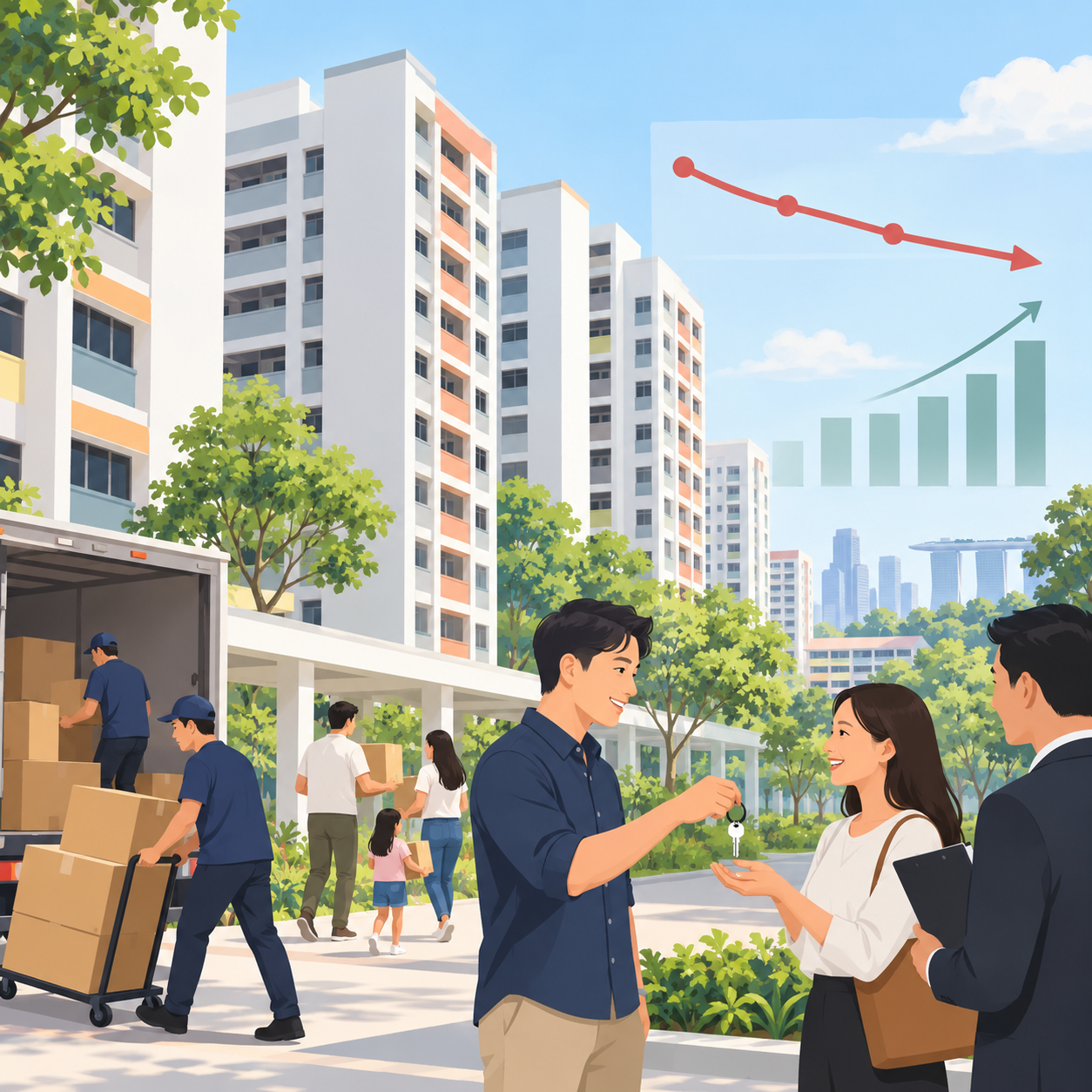 新组屋转售价格第三季度微跌0.1%，成交量上升