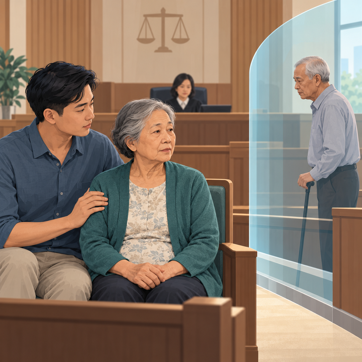 外孙作证指公公家暴阿嫲，法院颁保护令
