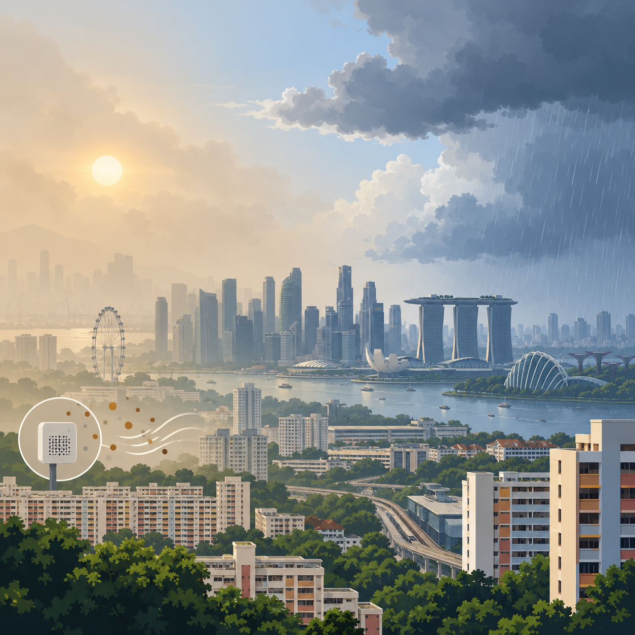 新加坡明天或迎阵雨 环境局称PSI仍可能达不健康水平