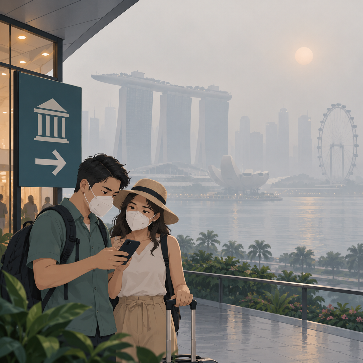 新加坡烟霾影响游客行程，部分旅行社预订减少