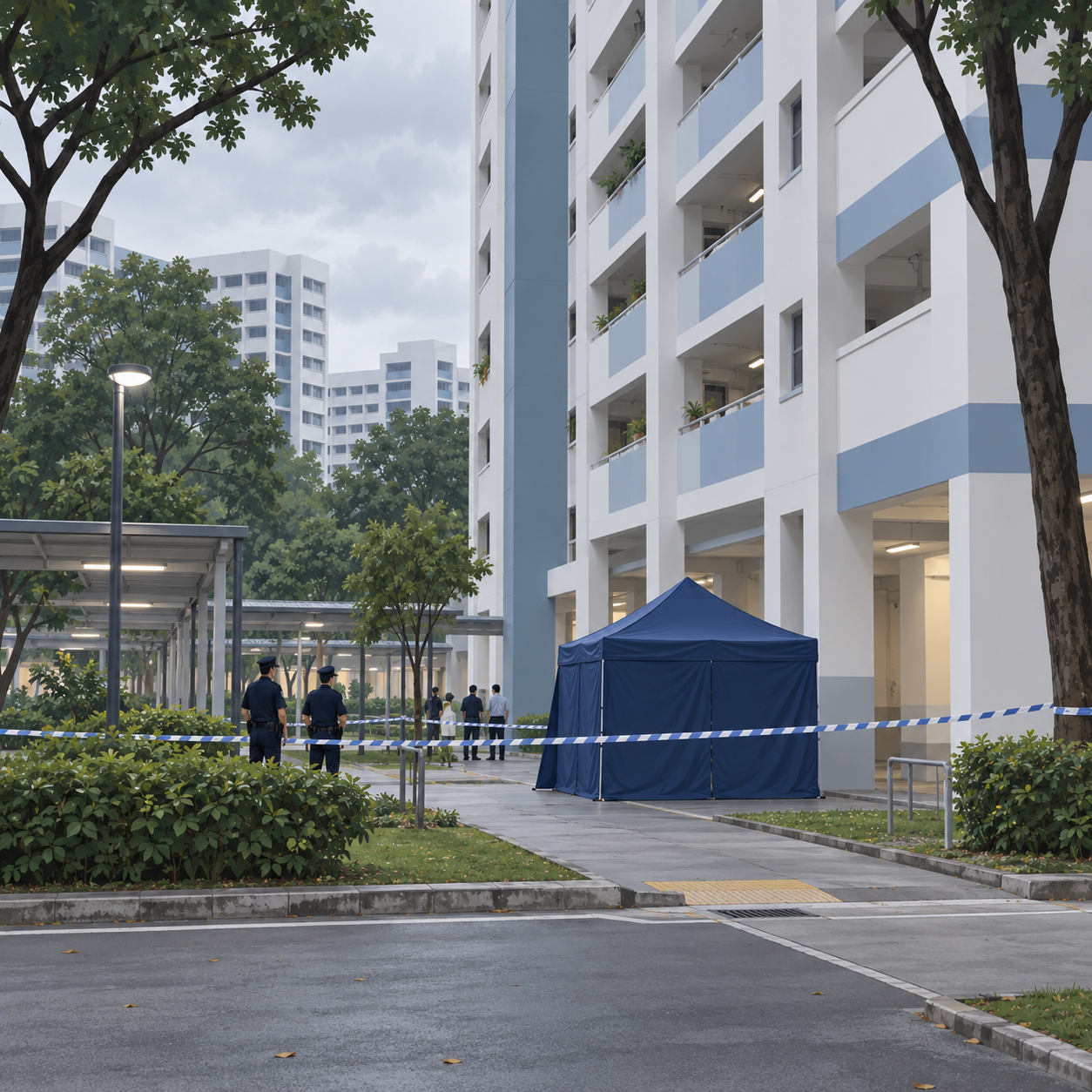 裕廊东一名61岁女子坠楼身亡，警方初步排除他杀