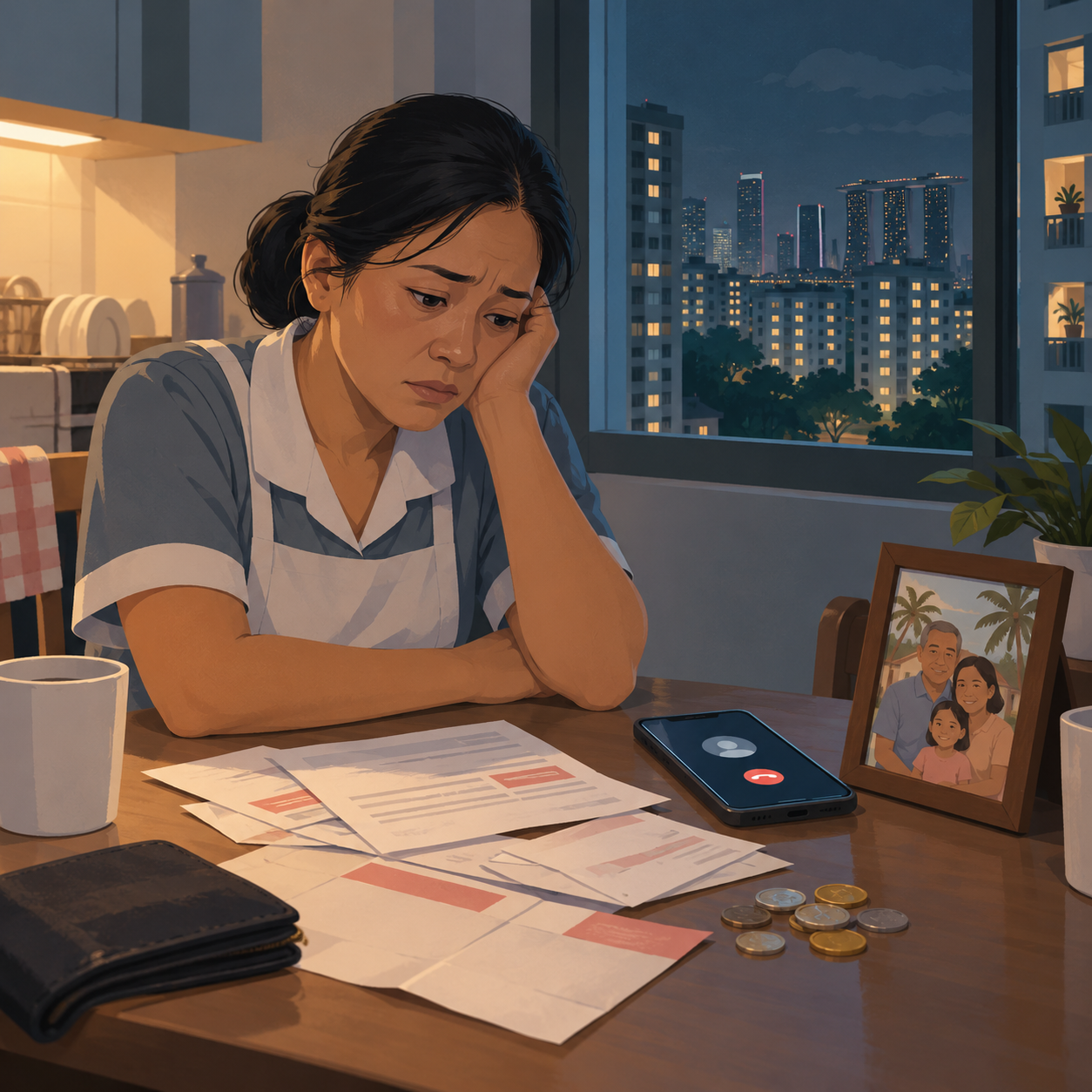 储蓄互助金纠纷后，菲律宾女佣在新加坡债务加重
