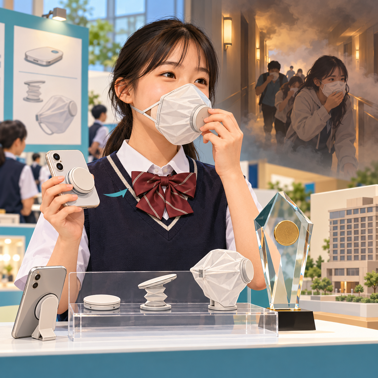 韩国小学生改造手机支架获发明展最高荣誉