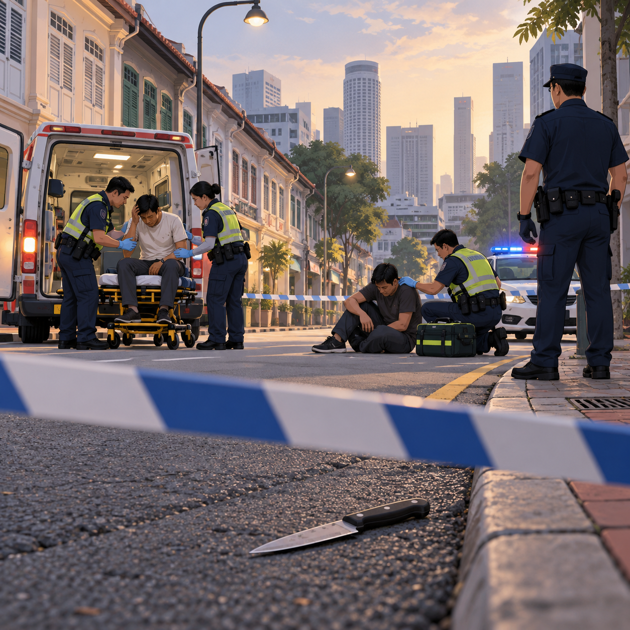 新加坡Prinsep Street持刀伤人案 24岁男子将被控