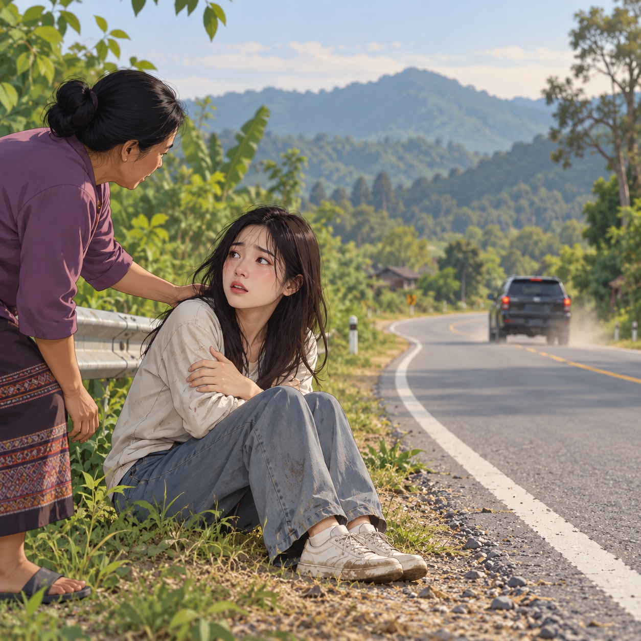 中国女子在泰国遭诱骗后跳车逃生，两名嫌犯落网
