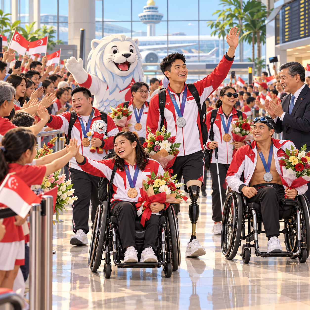 新加坡残障运动员亚残运会夺11枚奖牌