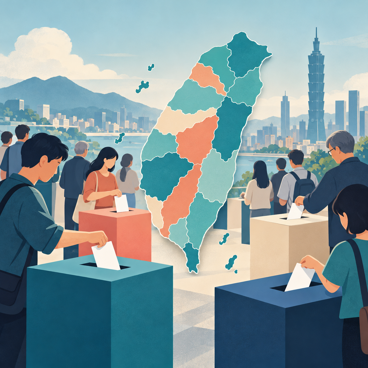 民调：38.1%受访者看好民进党赢得至少11个县市