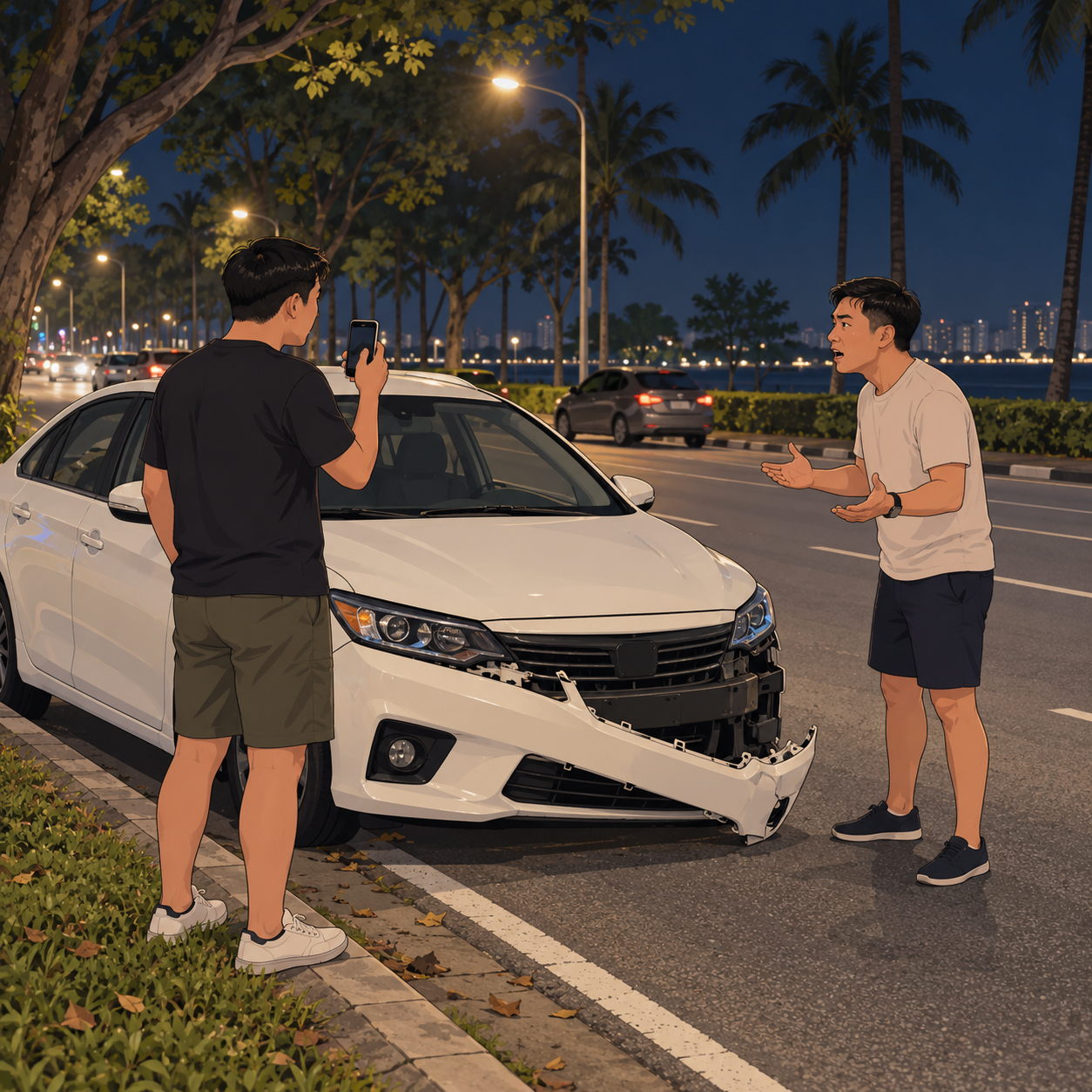 东海岸路车祸后起冲突　司机涉疏忽驾驶助查