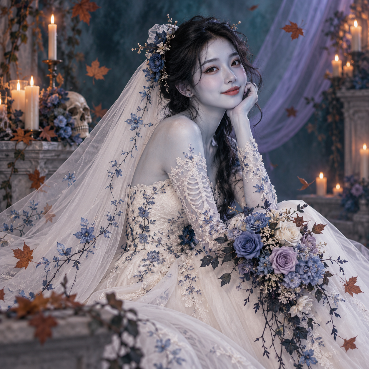 Germaine Tan婚前一周拍摄《僵尸新娘》主题照片