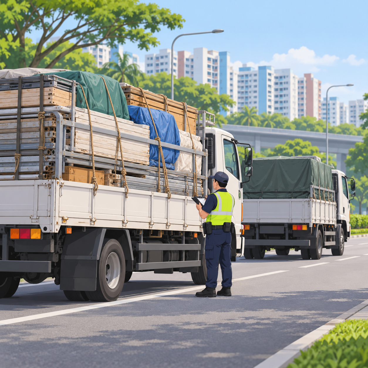 新加坡陆交局执法行动查获250辆违规货车