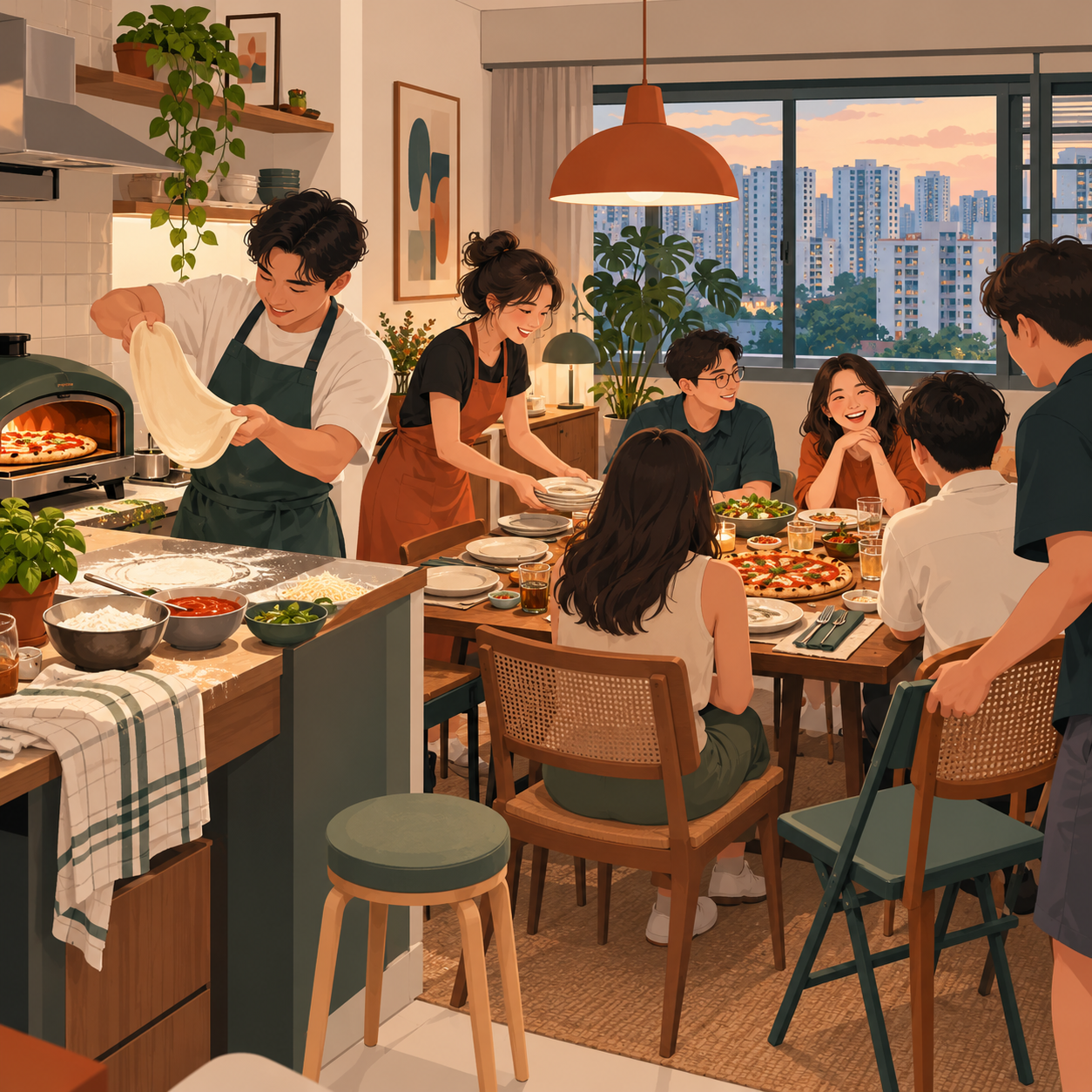 五房式组屋变身私人披萨餐厅，夫妻经营面临空间与时间考验